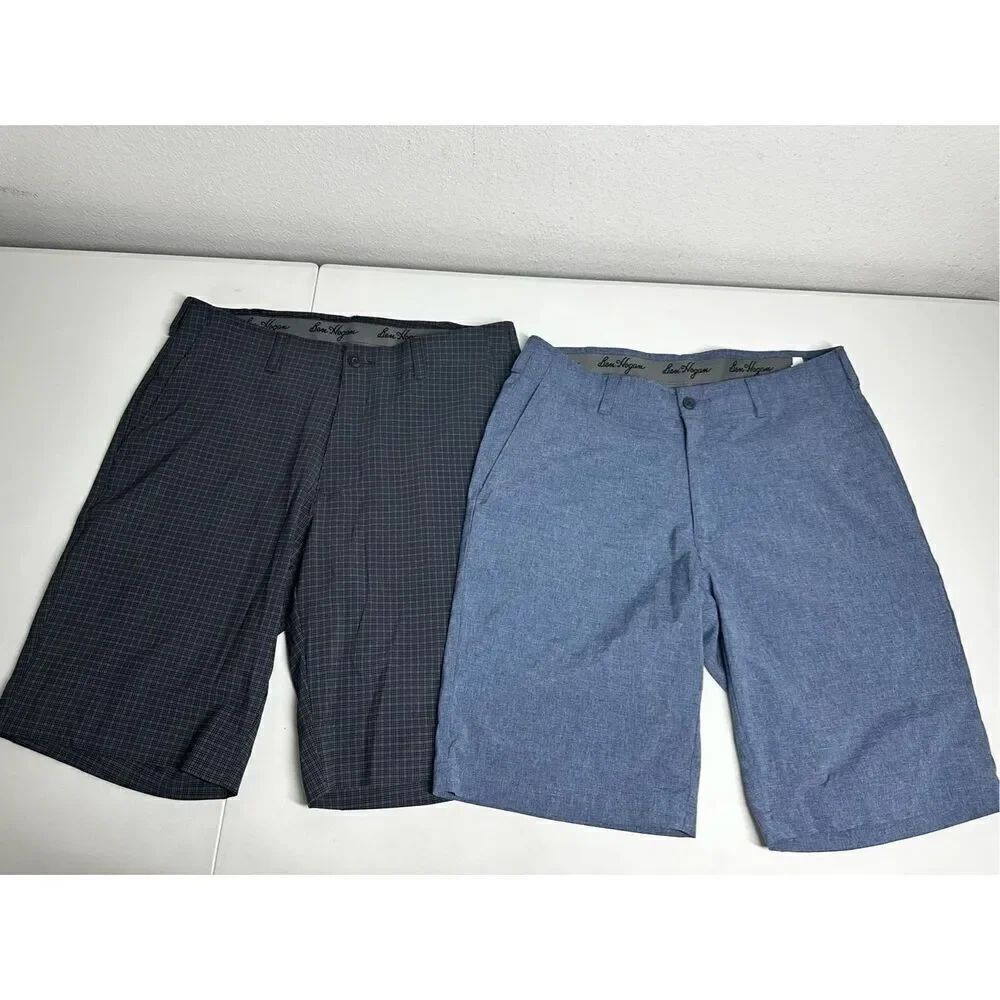 Ben Hogan Set of 2 Chino Shorts Gray Blue Size 32